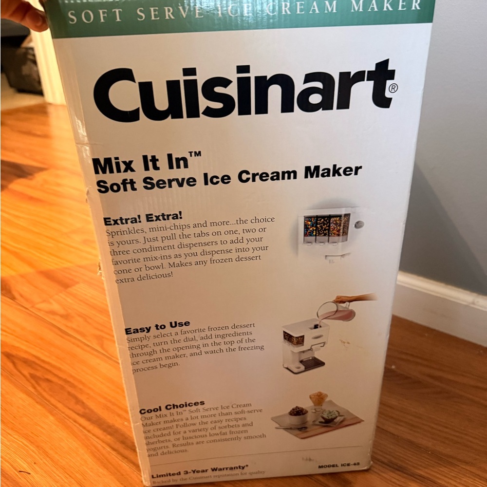 Cuisinart Mix It In Soft Serve Ice Cream Maker – White with Green Accents - Picture 3 of 3